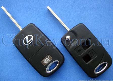 Ключ Lexus выкидной (корпус) 2 кнопки, лезвие toy48