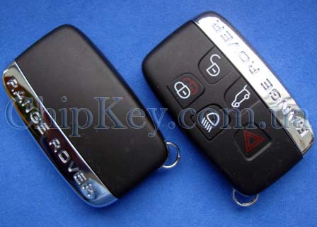 Ключ Land Rover Range Rover Smart key Sport, Vogue 2010-2018, 5 кнопок, id47(pcf7953), 434Mhz, Denso