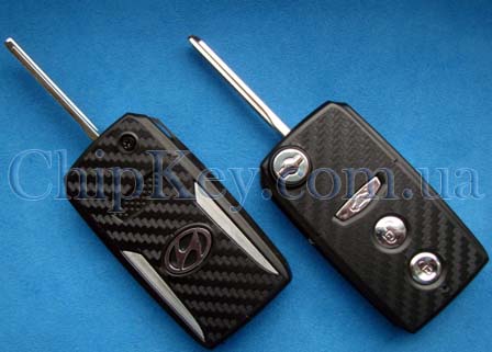 Ключ Hyundai Sonata выкидной (корпус) 3 кнопки