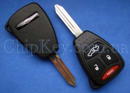 Ключ Chrysler Dodge Jeep (корпус) 3 кнопки 1 кнопка (Panic)