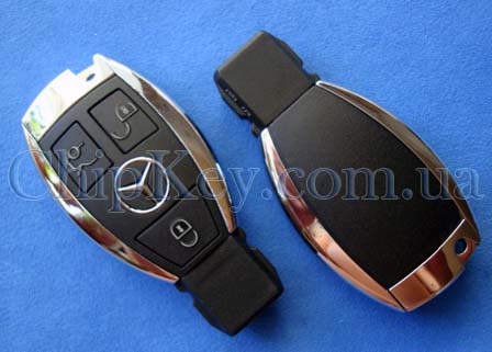 Mercedes Smart Key 3 кнопки, 433Mhz, с чипом NEC, замена к малым рыбкам, а также подходит к новым рыбкам в хроме, original