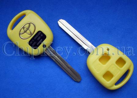 Toyota ключ (корпус) 3 кнопки, лезвие TOY43