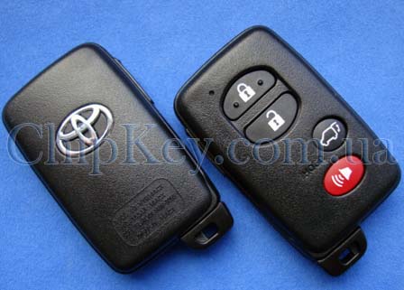 Ключ Toyota Smart Key (корпус) 3 кнопки 1 кнопка (Panic)