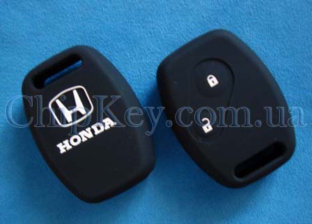 Чехол Honda силиконовый для ключа 2 кнопки, черный