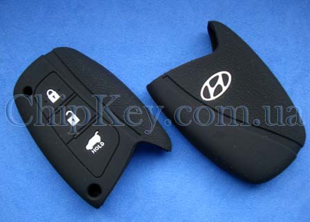 Cиликоновый чехол Hyundai SmartKey 3 кнопки, черный