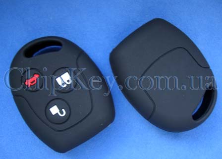 Чехол Ford силиконовый 3 кнопки, черный