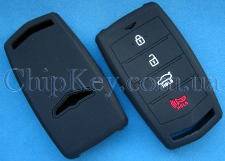 Силиконовый чехол Kia Hyundai Smart Key 4 кнопки, черный