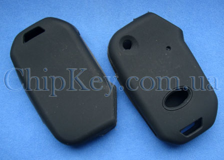 Чехол Kia силиконовый 3 кнопки, черный