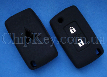 Чехол Mitsubishi силиконовый 2 кнопки, черный