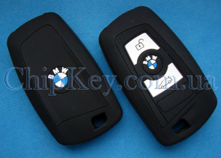 Чехол BMW F Series для smart key силиконовый 3 кнопки, черный