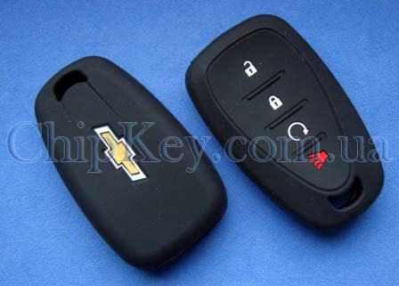 Чехол Chevrolet силиконовый 4 кнопки, черный