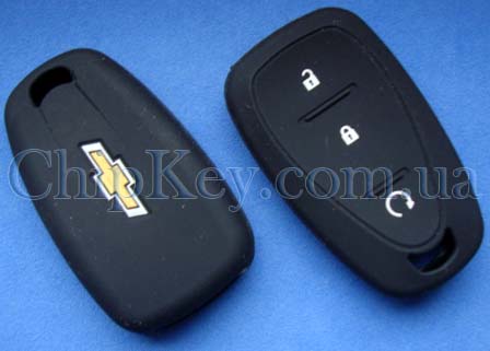 Чехол Chevrolet силиконовый 3 кнопки, черный