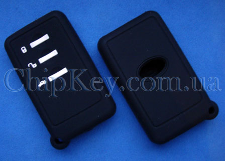 Чехол Subaru smart key силиконовый 3 кнопки, черный