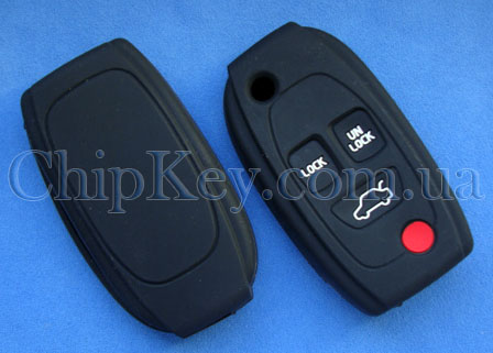 Чехол Volvo для выкидного ключа 4 кнопки, черный