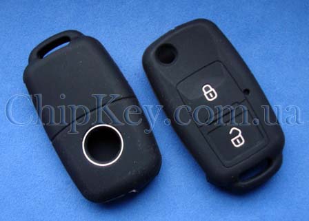 Чехол Volkswagen Skoda Seat 2 кнопки, черный