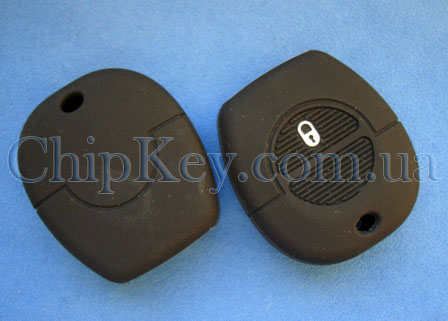 Силиконовый чехол на ключ Nissan 2 кнопки, черный