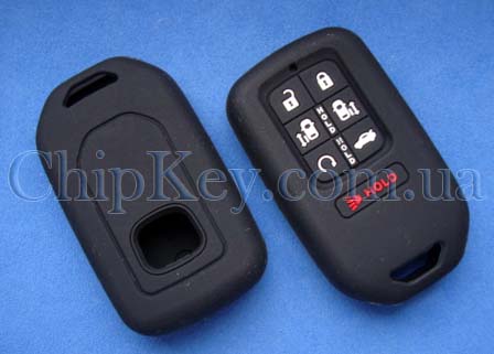 Чехол Honda Smart Key силиконовый 7 кнопок, черный