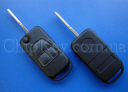 Выкидной ключ Mercedes (корпус) 3 кнопки, лезвие HU64P, с инфракрасным портом