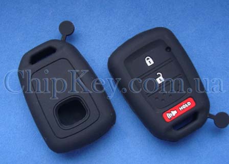 Чехол Honda силиконовый для ключа 3 кнопки, черный