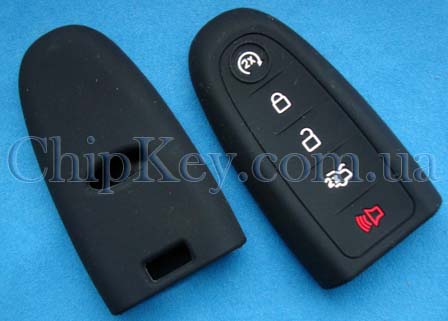 Чехол силиконовый Ford Smart Key 5 кнопок, черный