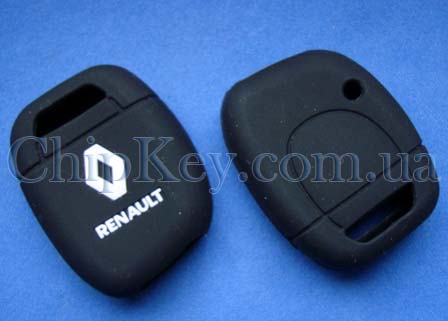 Чехол Renault силиконовый 1 кнопка, черный