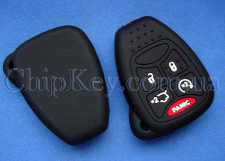 Чехол Chrysler Jeep Dodge силиконовый 5 кнопок, черный