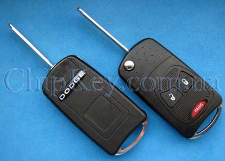 Ключ Chrysler Dodge Jeep выкидной (корпус) 3 кнопки