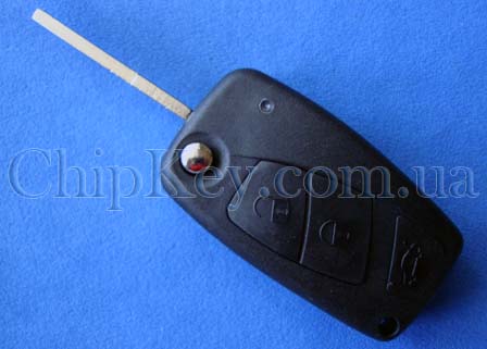 FIAT PANDA BRAVO PUNTO DOBLO выкидной ключ 3 - кнопки, BLACK с чипом ID46 (PCF7946) 433 MHz