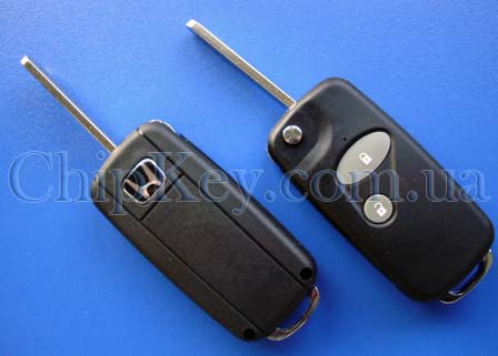 Ключ Honda выкидной (корпус) 2 кнопки, лезвие hon66