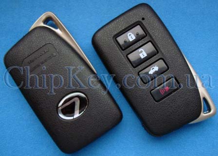 Ключ Lexus Smartkey (корпус) 3 кнопки 1 кнопка (Panic)
