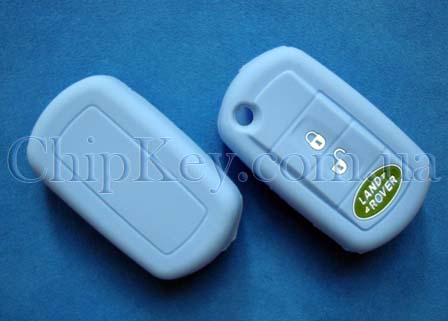 Чехол Land Range Rover силиконовый 3 кнопки, синий