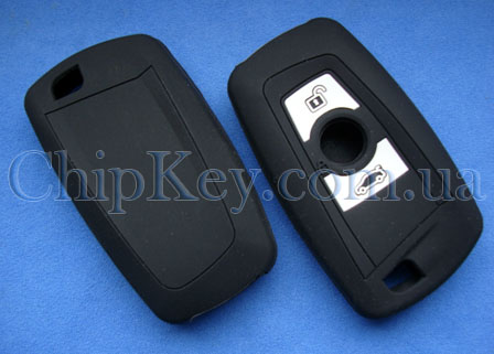 Чехол BMW F Series для smart key силиконовый 3 кнопки, черный