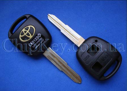 Ключ Toyota (корпус) 2 кнопки, лезвие toy41