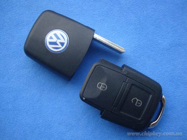 Volkswagen выкидной ключ 2 кнопки с платой 1JO 959  753 N 434 Mhz, с ID48 чипом