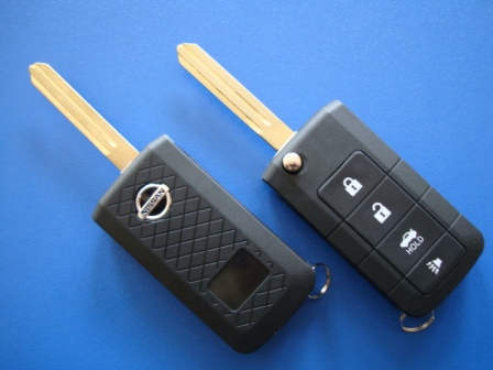 NISSAN выкидной ключ (корпус) 3 - кнопки + 1 кнопка(Panic)