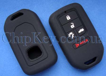 Чехол Honda Smart Key силиконовый 5 кнопок, черный