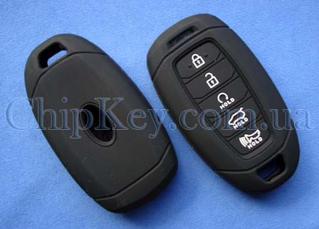 Силиконовый чехол Kia Hyundai Smart Key 5 кнопок, черный