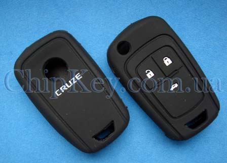 Чехол Chevrolet Cruze силиконовый 3  кнопки, черный