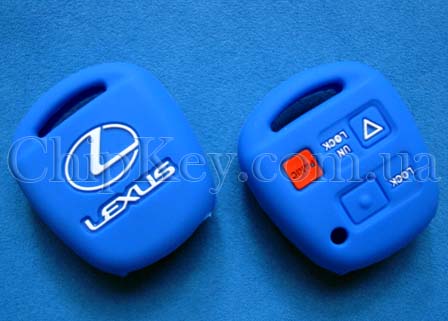 Чехол Lexus силиконовый 3 кнопки, синий