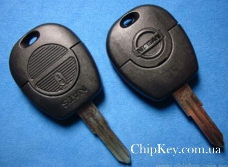Ключ Nissan 2 кнопки, с чипом ID60, 433Mhz, лезвие dat10
