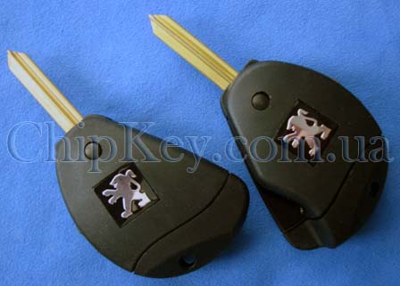 Выкидной ключ Peugeot Expert, Partner (корпус) 2 кнопки, лезвие SIX9