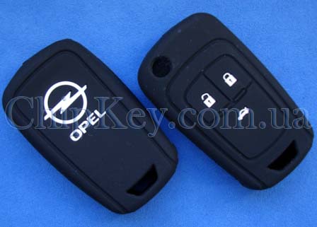 Чехол на выкидной ключ Opel 3 кнопки, черный