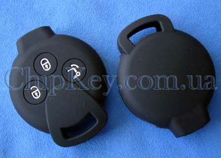 Чехол Smart Mercedes силиконовый 3 кнопки, черный