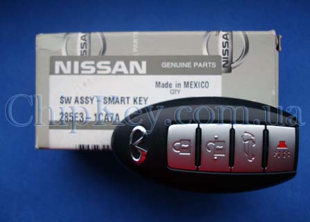 Ключ Infiniti M56, M37, Q70 Smart KeyLess 3 кнопки 1 кнопка (Panic), с чипом id46(7952), FCC ID: CWTWB1U787 IC 1788D-FWB1U787,285E3-1LL0D Original