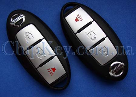 Ключ Nissan Cube, Juke, Quest, Versa Note FCC ID: CWTWB1U808, CWTWB1U815 smart key 3 кнопки, id46 (pcf7952), 315 Mhz, original