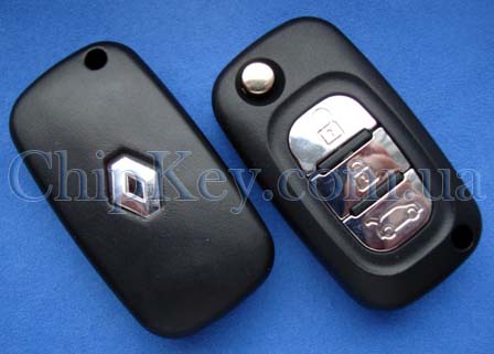 Ключ Renault выкидной (корпус) 3 кнопки, лезвие va2