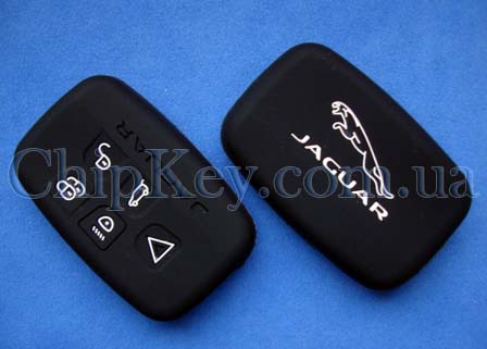 Чехол Jaguar smart key силиконовый 5 кнопок, черный