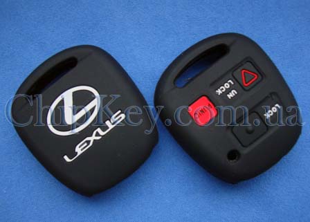 Чехол Lexus силиконовый 3 кнопки, черный