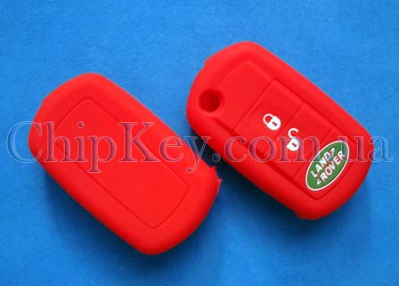 Чехол Land Range Rover силиконовый 3 кнопки, красный