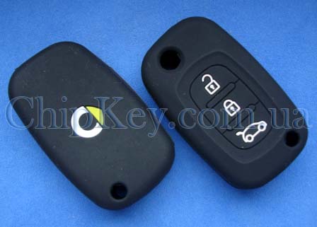 Чехол Smart Mercedes силиконовый 3 кнопки, черный